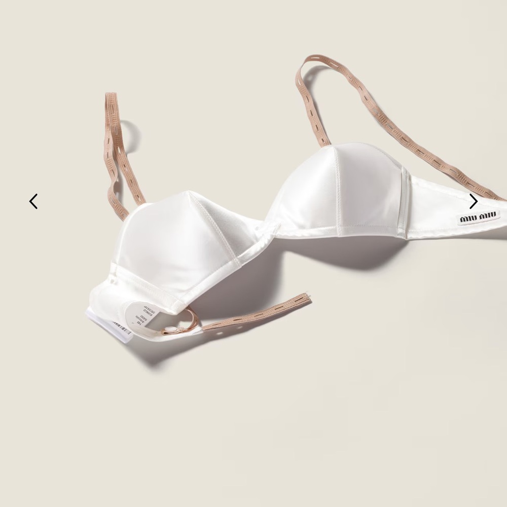 Miu Miu ‼️ISO ‼️White Bra with Tan Straps